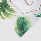 Papier Mousseline Palm Feuille Blanc Or Élégant Tropical Été (Détail)