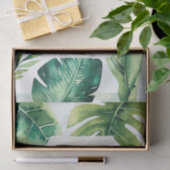 Papier Mousseline Palm Feuille Blanc Or Élégant Tropical Été (Cadeau)