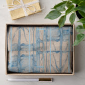 Papier Mousseline Palm in blue (Cadeau)