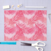 Papier Mousseline Palm Leaf Print, Coral, Peach et Pastel Pink (Artisanat)