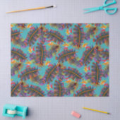 Papier Mousseline Palm Paradise Teal (Artisanat)