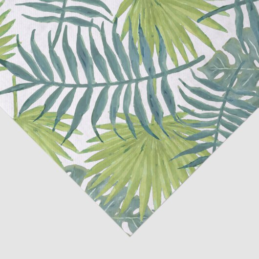 Papier Mousseline Palm Tree Fronds Peinture hawaïenne (Détail)