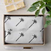 Papier Mousseline Palm Tree Silhouette Côtière Voyage Chic Amusement (Cadeau)