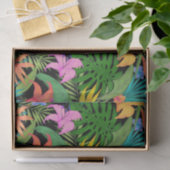 Papier Mousseline Palme tropicale hawaïenne Feuille Floral (Cadeau)