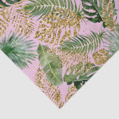 Papier Mousseline Palme tropicale moderne Feuilles Monstera Parties (Détail)