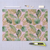 Papier Mousseline Palme tropicale moderne Feuilles Monstera Parties (Artisanat)