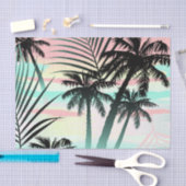 Papier Mousseline Palmes noires au coucher du soleil (Artisanat)