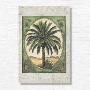 Papier Mousseline Palmier botanique Ephémère Vintage 5 Découpage