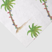 Papier Mousseline Palmier de Noël Plage tropicale Aquarelle (Détail)