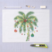 Papier Mousseline Palmier de Noël tropical avec lumières et ornam (Artisanat)