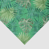 Papier Mousseline Palmier Tropical Feuille Motif vert (Détail)