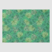 Papier Mousseline Palmier Tropical Feuille Motif vert (Recto)