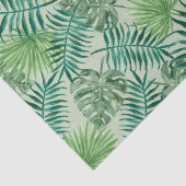 Papier Mousseline Palmier Tropical Feuille Motif vert (Détail)
