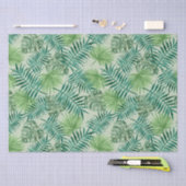 Papier Mousseline Palmier Tropical Feuille Motif vert (Artisanat)