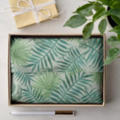 Papier Mousseline Palmier Tropical Feuille Motif vert (Cadeau)