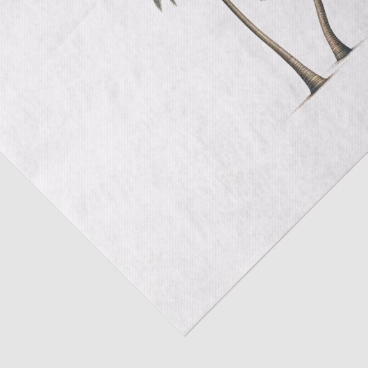 Papier Mousseline Palmier tropical Mariage côtier rustique (Détail)
