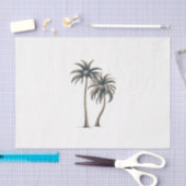 Papier Mousseline Palmier tropical Mariage côtier rustique (Artisanat)