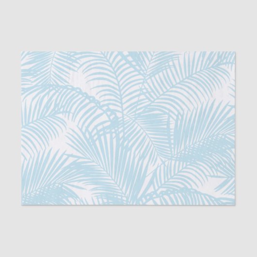 Papier Mousseline Palmier tropical moderne simple de bleus layette (Recto)