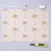 Papier Mousseline Palmier Tropical Parties scintillant Or (Artisanat)