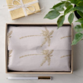 Papier Mousseline Palmier Tropical Parties scintillant Or (Cadeau)