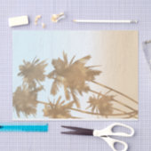 Papier Mousseline Palmiers chic ombrés de plage en bronze doré (Artisanat)