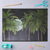 Papier Mousseline Palmiers contre la lune (Artisanat)