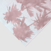 Papier Mousseline Palmiers roses Gold Rose Plage Ombre Palmiers (Détail)