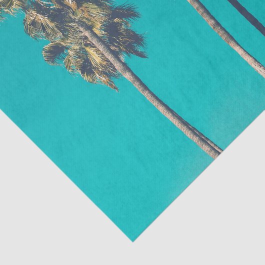 Papier Mousseline Palmiers tropicaux rétro (Détail)