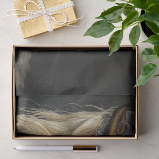 Papier Mousseline Palomino Majestueux à cheval découpage (Cadeau)