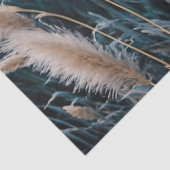 Papier Mousseline Pampas Floral Bleu (Détail)