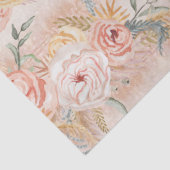 Papier Mousseline Pampas Grass Peony Floral Aquarelle rose pâle (Détail)