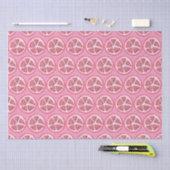 Papier Mousseline Pamplemousse rose (Artisanat)