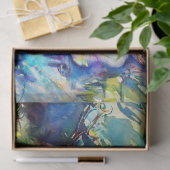 PAPIER MOUSSELINE PAN JOUER FLUTE ET CERF EN BOIS VERT (Cadeau)