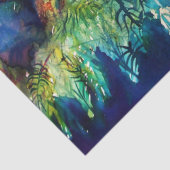 PAPIER MOUSSELINE PAN JOUER FLUTE ET CERF EN BOIS VERT (Détail)