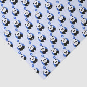 Papier Mousseline Panda 1 an bleu (Détail)