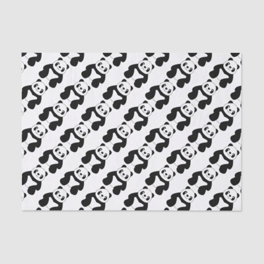 Papier Mousseline Panda assise (Recto)