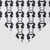 Papier Mousseline Panda assise (Détail)