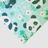Papier Mousseline Panda Bear Motif Vert Imprimer (Détail)