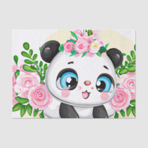 Papier Mousseline Panda Decoupage mignonne amoureux ours Tissu Papie