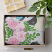 Papier Mousseline Panda Decoupage mignonne amoureux ours Tissu Papie (Cadeau)