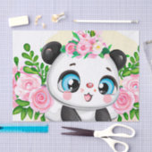 Papier Mousseline Panda Decoupage mignonne amoureux ours Tissu Papie (Artisanat)