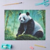 Papier Mousseline Panda géant dans la forêt de Bamboo (Artisanat)