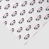 Papier Mousseline Panda Ours rose mignon Panda Face Motif (Détail)