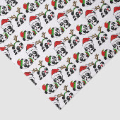 Papier Mousseline Pandas de Noël (Détail)