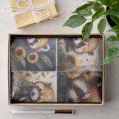 Papier Mousseline Pandas rouges (Cadeau)