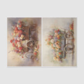 Papier Mousseline Panier à fleurs (Recto)