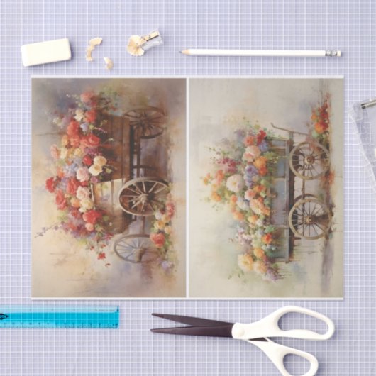 Papier Mousseline Panier à fleurs (Artisanat)