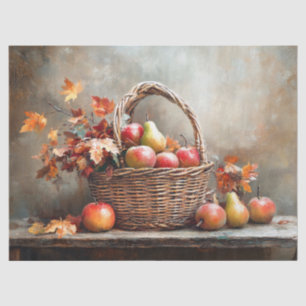 Papier Mousseline Panier d'automne de fruits