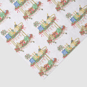 Papier Mousseline Panier de champagne de Noël en aquarelle (Détail)