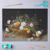 Papier Mousseline Panier de fleurs, Jan Brueghel le plus jeune (Artisanat)